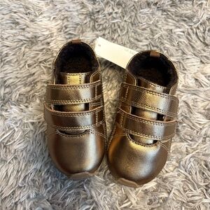 BANANA REPUBLIC METALLIC LEATHER SNEAKERS FOR TODDLER